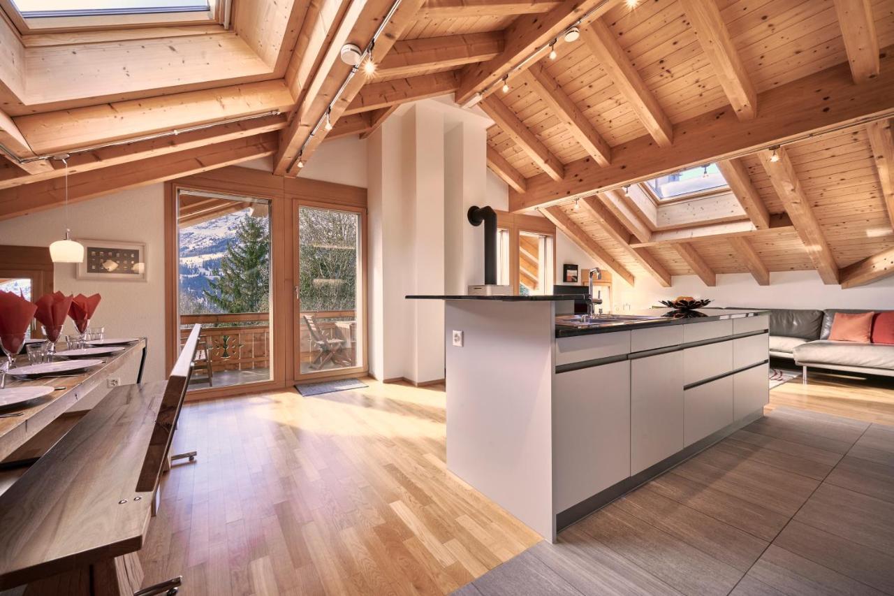 Chalet Bergfrieden Penthouse Wengen Kültér fotó