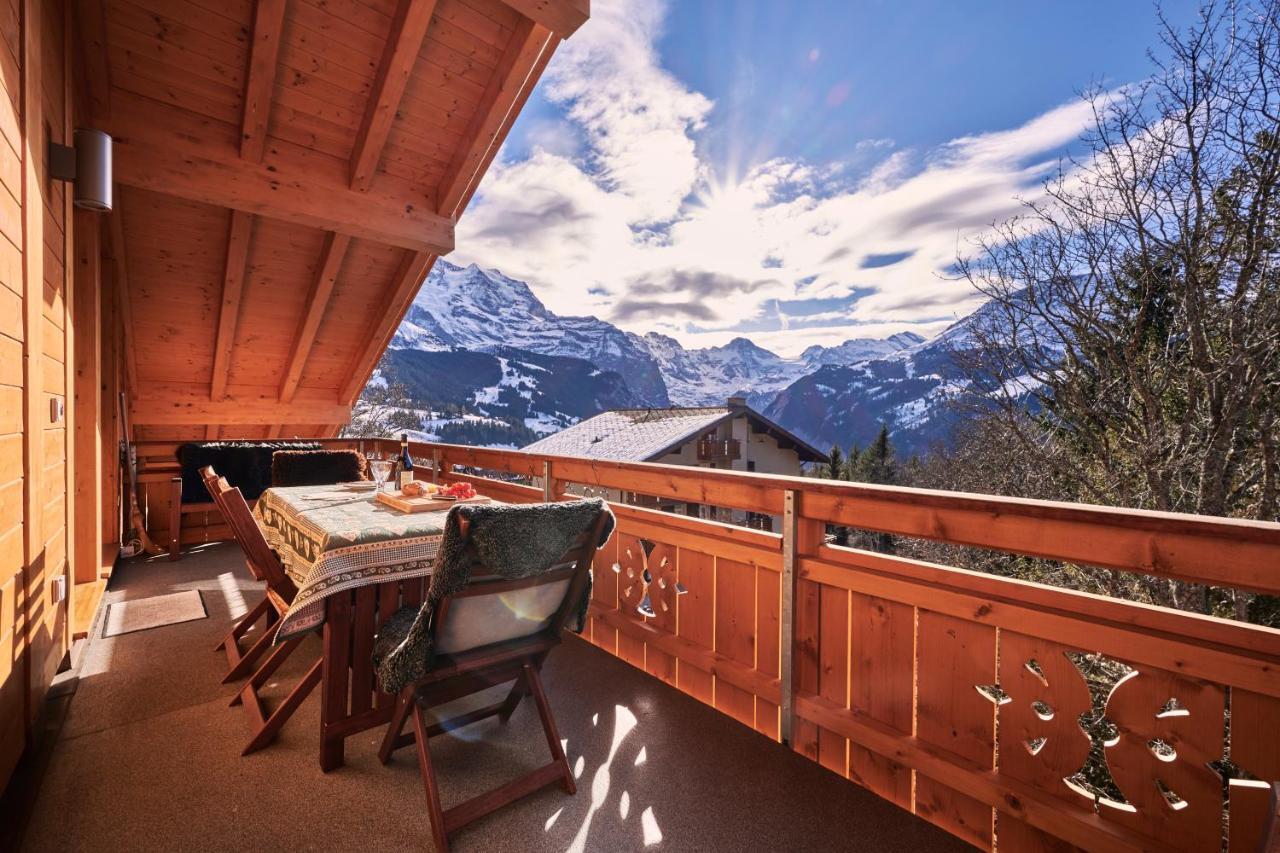 Chalet Bergfrieden Penthouse Wengen Kültér fotó