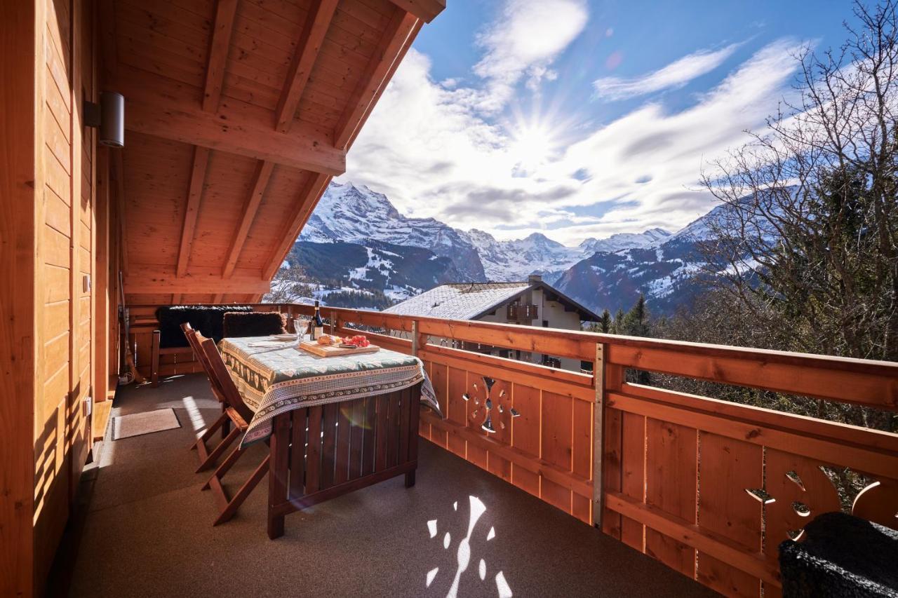Chalet Bergfrieden Penthouse Wengen Kültér fotó